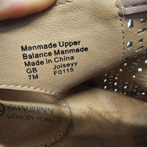 Giani Bernini Womens Joisey Rubber Peep Toe Casual, Rose Perforated Size 7 - Picture 8 of 11